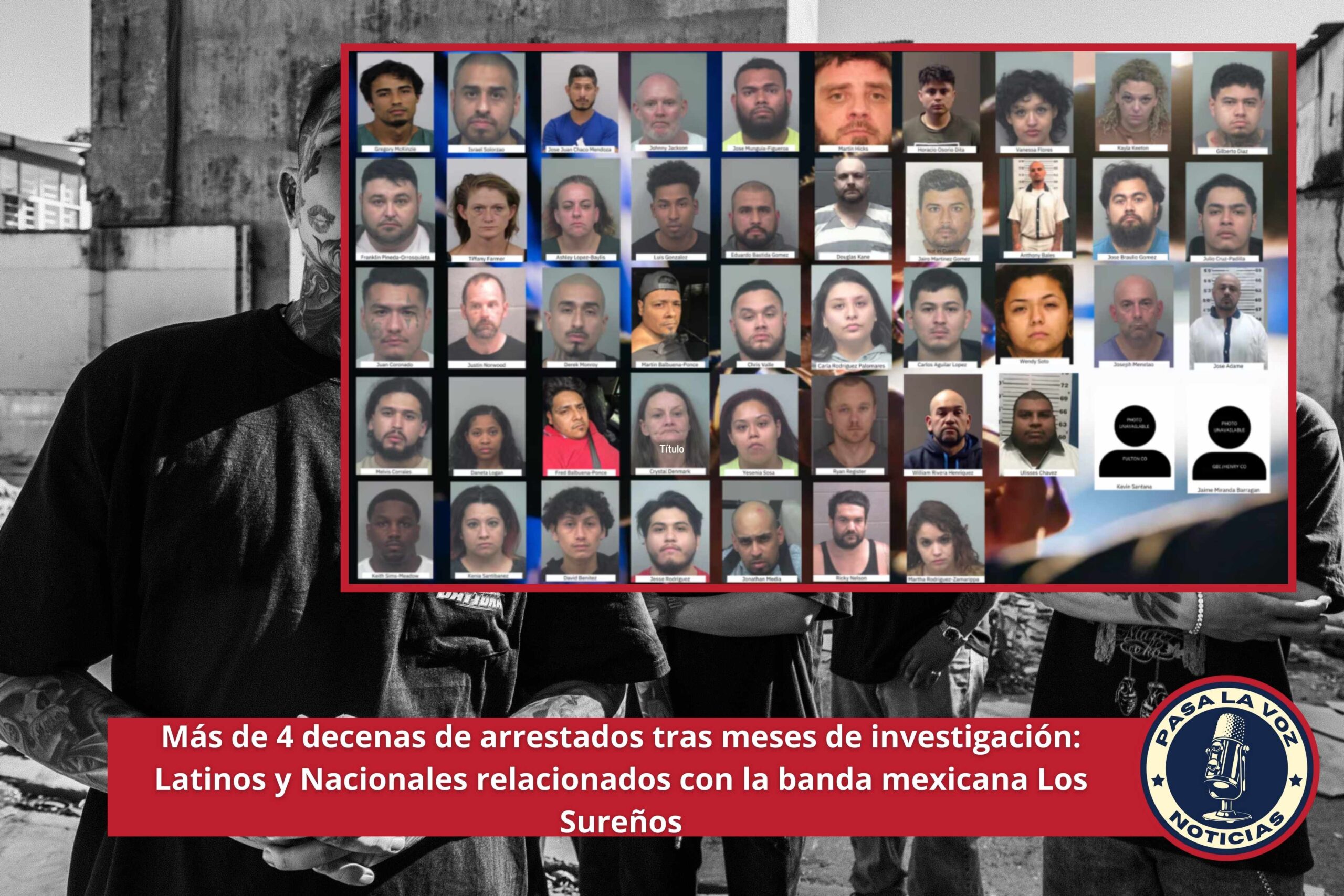 Decenas de arrestados tras meses de investigación Latinos y Nacionales relacionados con la banda mexicana Los Sureños