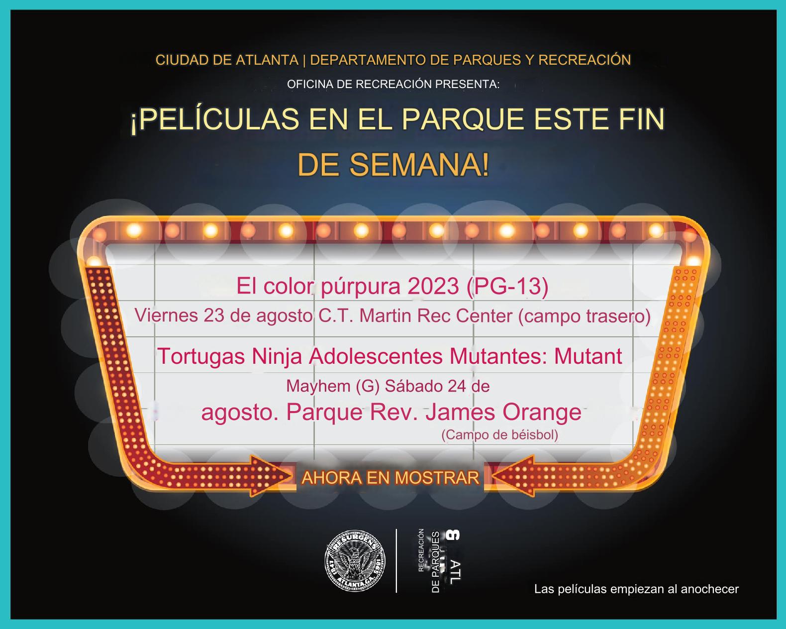 Películas en el Parque vuelve a Atlanta este fin de semana