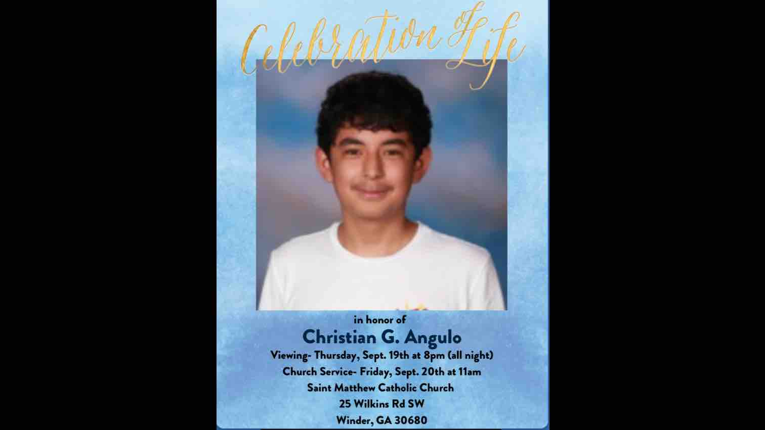 Hoy inician los servicios funerarios de Christian Angulo con una celebración de su vida