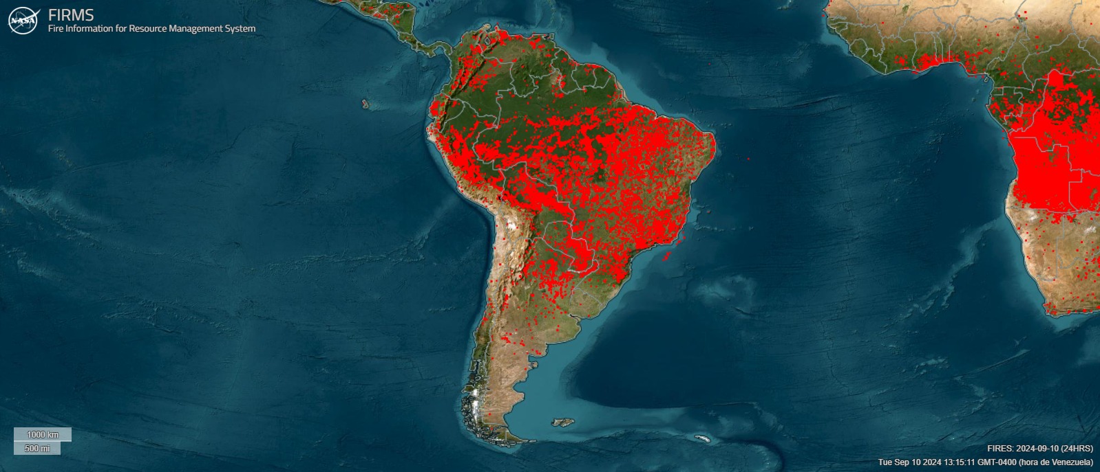 Incendios de la Amazonia brasileña llegan a países como Paraguay, Bolivia y Argentina