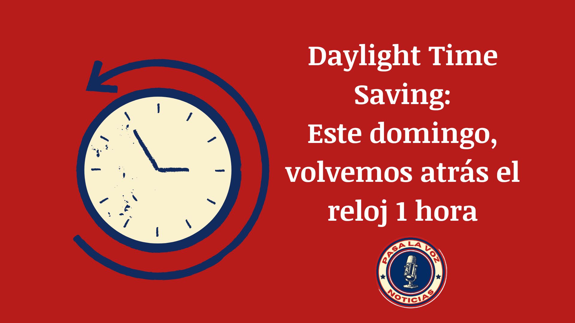 Daylight saving time: Este domingo nos toca retroceder 1 hora