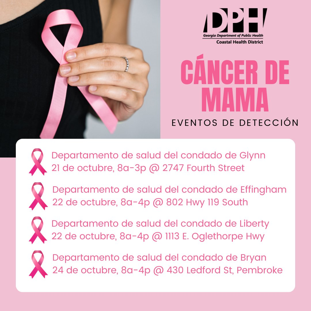 Departamento de Salud Costero celebrará jornadas de detección temprana gratuita para mujeres mayores de 40 y sin seguro