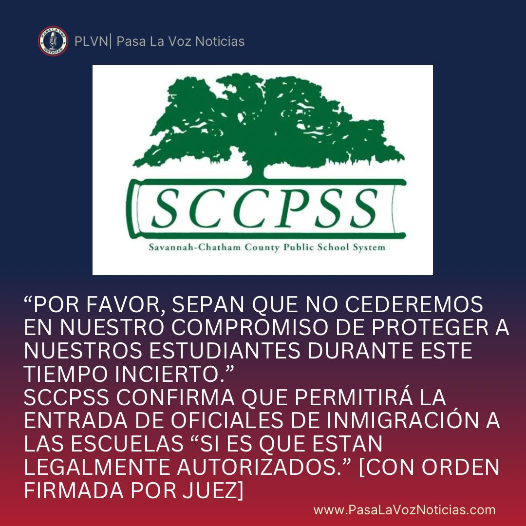 “Por favor, sepan que no cederemos en nuestro compromiso de proteger a nuestros estudiantes durante este tiempo incierto.” SCCPSS Confirma que Permitirá la Entrada de Oficiales de Inmigración a las Escuelas “si es que estan legalmente autorizados.”
