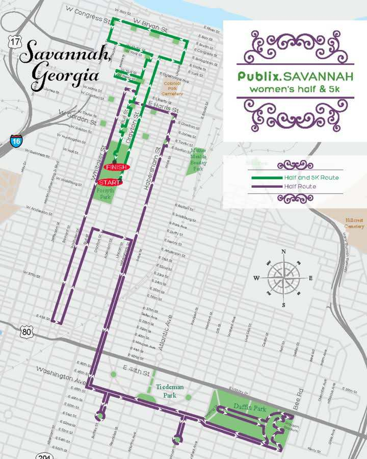 Estos son los cierres de vías en Savannah por la media maratón y 5K de las mujeres mañana